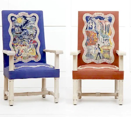 Chairs with Tapestry Backs
